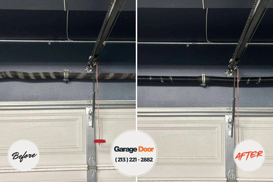Before and after: garage door opener repair Odessa, FL